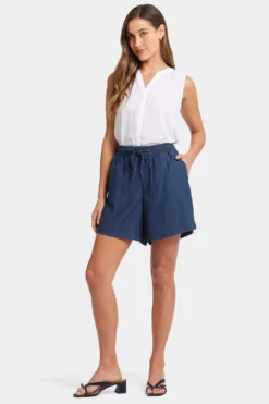Jayne Pull-On Shorts - Indigo Ocean