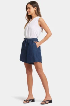 Jayne Pull-On Shorts - Indigo Ocean -Nydj Apparel Shop MMTI8975A INDOC 5