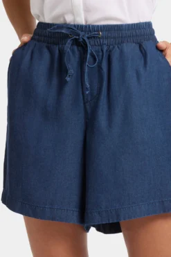 Jayne Pull-On Shorts - Indigo Ocean -Nydj Apparel Shop MMTI8975A INDOC 6