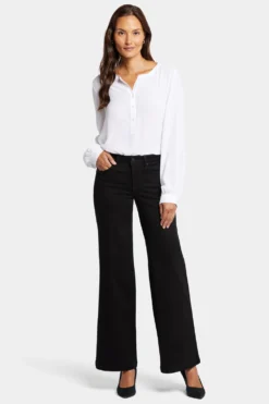 Teresa Wide Leg Jeans In Tall - Black -Nydj Apparel Shop MNBBKT2335T 858 4