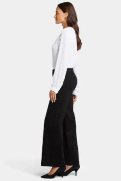 Teresa Wide Leg Jeans In Tall - Black -Nydj Apparel Shop MNBBKT2335T 858 5