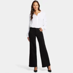 Teresa Wide Leg Jeans In Tall - Black -Nydj Apparel Shop MNBBKT2335T 858 DPA
