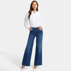 Teresa Wide Leg Jeans In Tall - Cooper -Nydj Apparel Shop MPRIKT2335T COOPE DPA