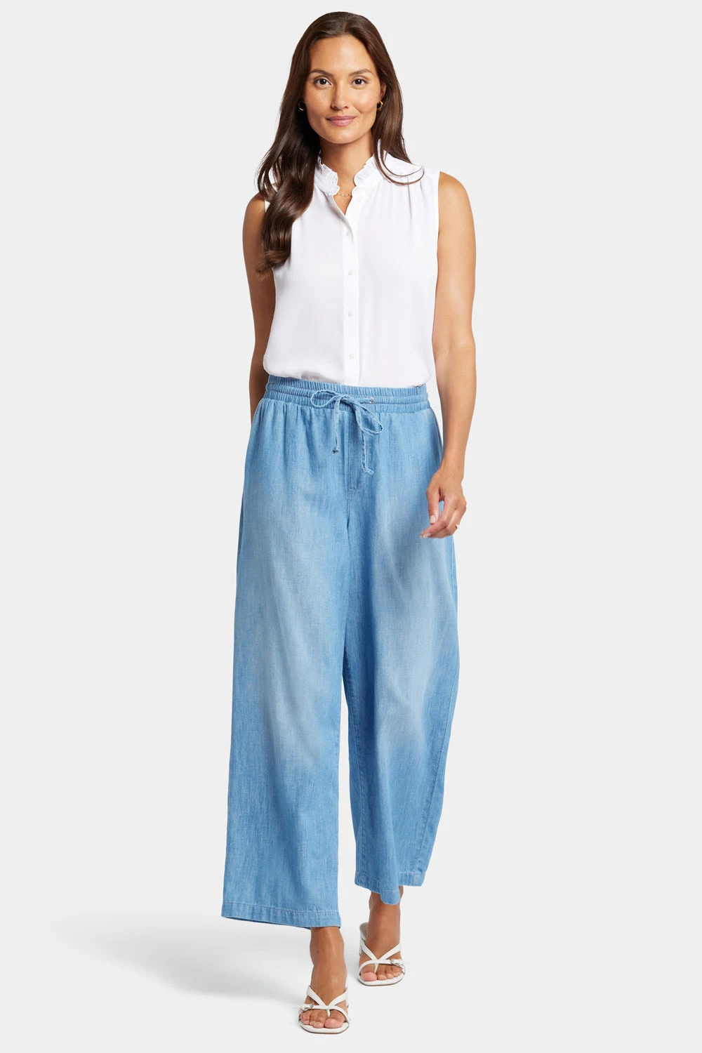 Jayne Wide Leg Ankle Pull-On Pants - Riviera Sky 1 Jayne Wide Leg Ankle Pull-On Pants - Riviera Sky