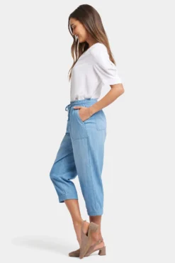 Relaxed Drawstring Cargo Pull-On Pants - Riviera Sky -Nydj Apparel Shop MPWL8988 RVRSK 5