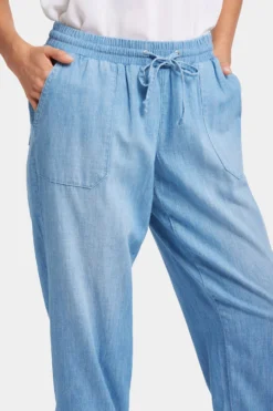 Relaxed Drawstring Cargo Pull-On Pants - Riviera Sky -Nydj Apparel Shop MPWL8988 RVRSK 6