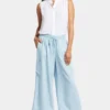 Whitney Crop Pull-On Cargo Pants - Oceanfront