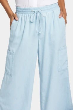 Whitney Crop Pull-On Cargo Pants - Oceanfront -Nydj Apparel Shop MPWL8989 OFRNT 6
