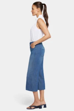 Brigitte Wide Leg Capri Jeans - Mission Blue -Nydj Apparel Shop MPWLCP8897 MSNBL 5