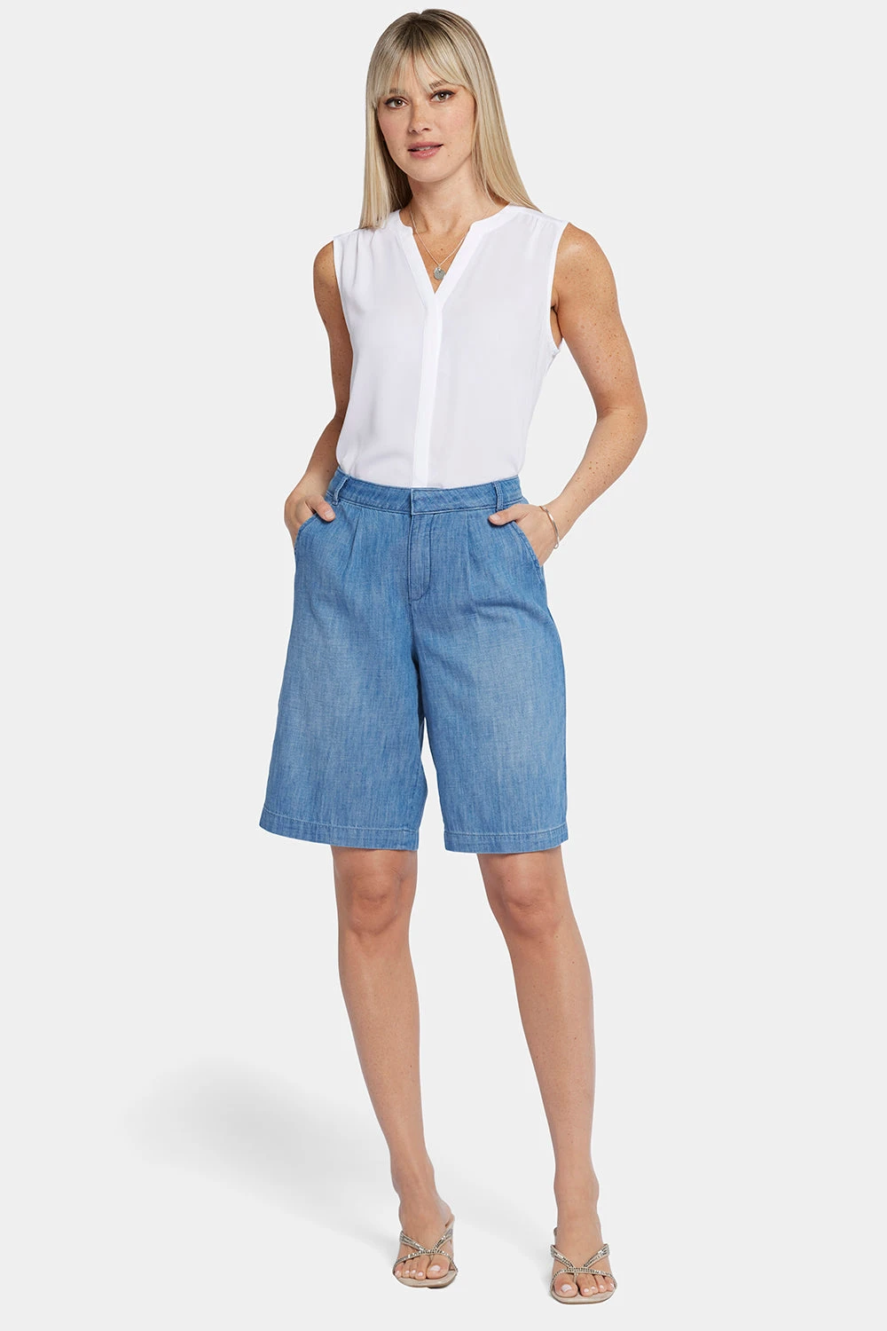 Relaxed Bermuda Denim Shorts - Corfu 1 Relaxed Bermuda Denim Shorts - Corfu