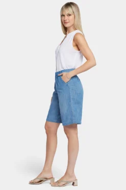 Relaxed Bermuda Denim Shorts - Corfu 11 Relaxed Bermuda Denim Shorts - Corfu -Nydj Apparel Shop MPWLSH8127 CORFU 5