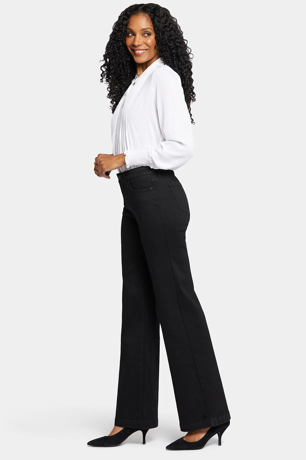 Teresa Wide Leg Jeans - Black Rinse 5 Teresa Wide Leg Jeans - Black Rinse - Image 5