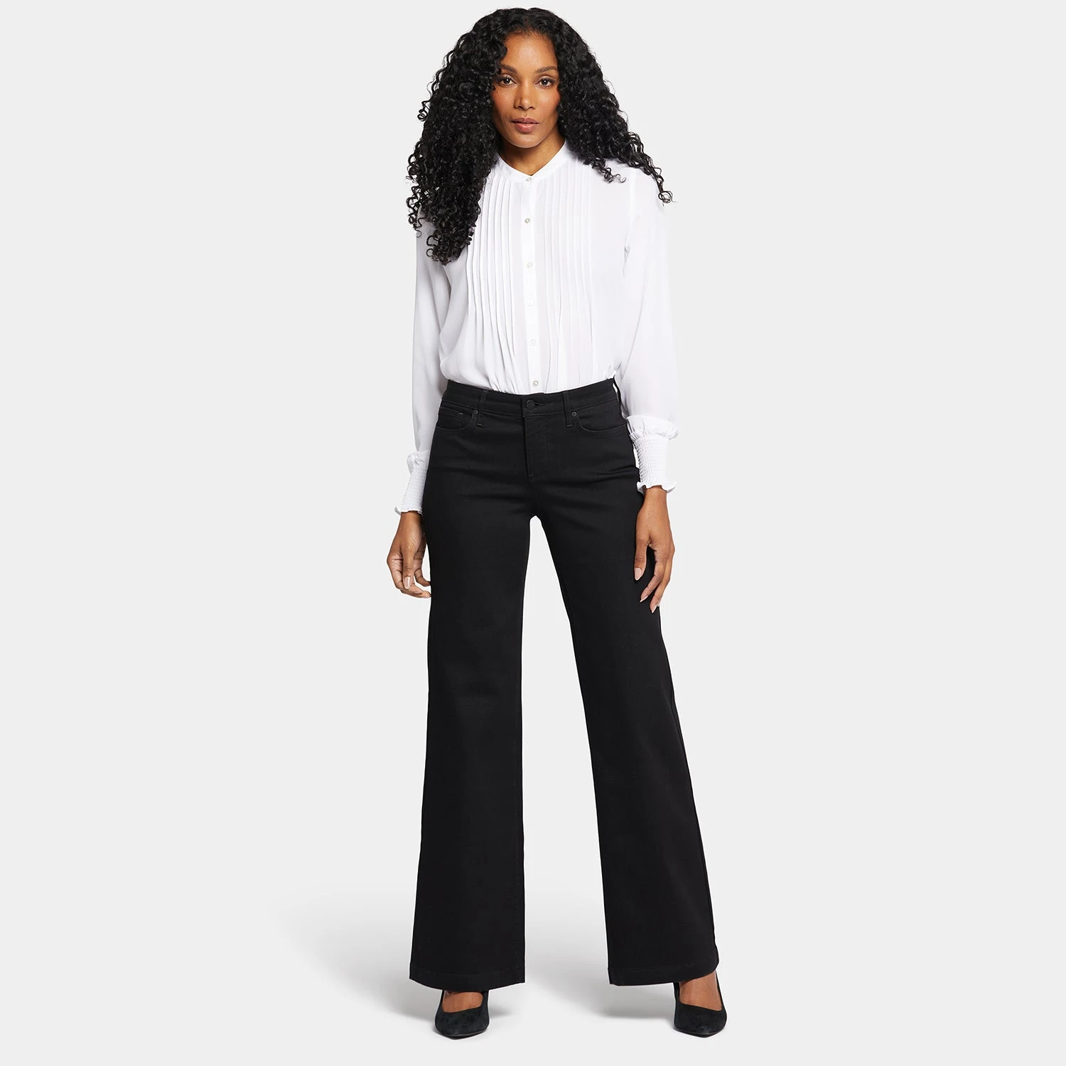 Teresa Wide Leg Jeans - Black Rinse 7 Teresa Wide Leg Jeans - Black Rinse - Image 7