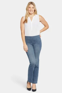 Pull-on Straight Jeans - Pristine -Nydj Apparel Shop MSHD8782 PRSTN 4