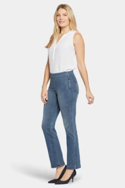 Pull-on Straight Jeans - Pristine -Nydj Apparel Shop MSHD8782 PRSTN 5