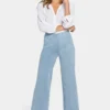 Teresa Wide Leg Pull-On Jeans - Crystalline