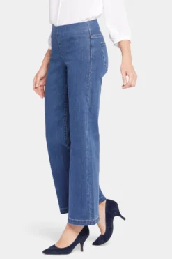Pull-On Teresa Wide Leg Jeans - Waterfall -Nydj Apparel Shop MSHDKT8765 WTRFL 3
