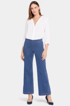Pull-On Teresa Wide Leg Jeans - Waterfall -Nydj Apparel Shop MSHDKT8765 WTRFL 4