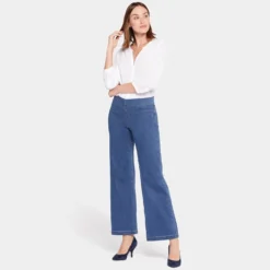 Pull-On Teresa Wide Leg Jeans - Waterfall -Nydj Apparel Shop MSHDKT8765 WTRFL DPA