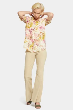 Riley Silk Elbow Sleeved Blouse - Angelic Palm -Nydj Apparel Shop MSLK4081 S1096 5
