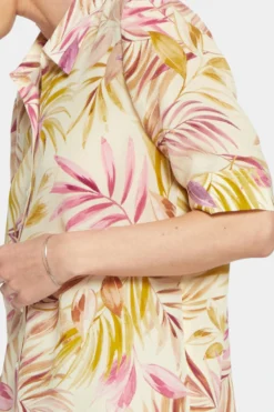 Riley Silk Elbow Sleeved Blouse - Angelic Palm -Nydj Apparel Shop MSLK4081 S1096 6