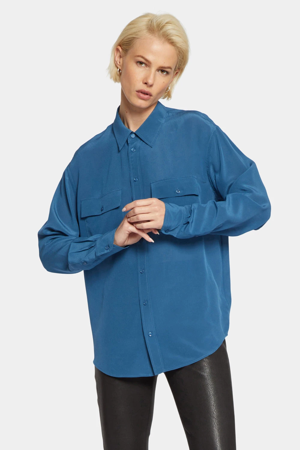 Lauren Silk Blouse - Deja Blu 1 Lauren Silk Blouse - Deja Blu