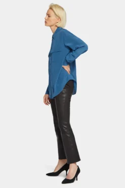 Lauren Silk Blouse - Deja Blu 8 Lauren Silk Blouse - Deja Blu -Nydj Apparel Shop MSLK4232 DEJAB 3