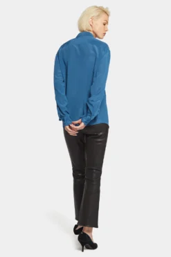 Lauren Silk Blouse - Deja Blu 11 Lauren Silk Blouse - Deja Blu -Nydj Apparel Shop MSLK4232 DEJAB 6