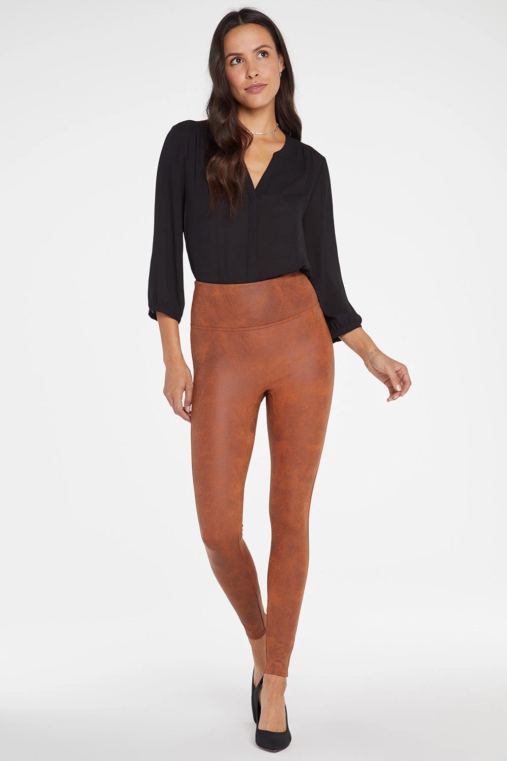 Pull-On Skinny Legging Pants - Walnut 4 Pull-On Skinny Legging Pants - Walnut - Image 4