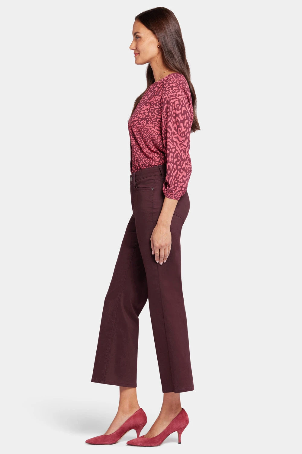 Relaxed Flared Jeans - Eggplant 5 Relaxed Flared Jeans - Eggplant - Image 5