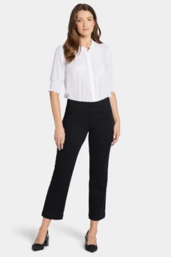 Bailey Relaxed Straight Ankle Pull-On Jeans - Overdye Black -Nydj Apparel Shop MTCD8933A OVDYB 4