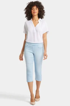 Dakota Crop Pull-On Jeans- Oceanfront