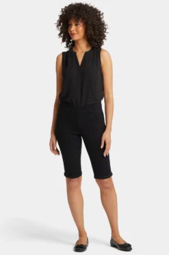 Pull-On Bike Shorts - Overdye Black -Nydj Apparel Shop MTCDSH2906A OVDYB 4