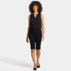 Pull-On Bike Shorts - Overdye Black -Nydj Apparel Shop MTCDSH2906A OVDYB DPA