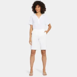 Bermuda Shorts - Optic White -Nydj Apparel Shop MTST3766 157 DPA