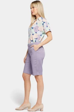 Bermuda Shorts - Lilac Chalk -Nydj Apparel Shop MTST3766 LLCHK 5