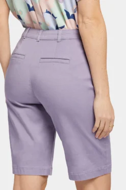 Bermuda Shorts - Lilac Chalk -Nydj Apparel Shop MTST3766 LLCHK 6
