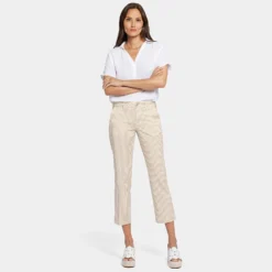 Straight Ankle Pants - Sunbird Stripe -Nydj Apparel Shop MTST8767 S2091 DPA