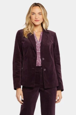 Classic Blazer Jacket - Eggplant -Nydj Apparel Shop MVLE4183 EGPLN 4