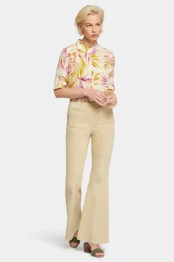 Stretch Suede Flared Pants - Warm Sand -Nydj Apparel Shop MYAS8338 WSD 4 d6920ec1 6630 4de6 978c 5de942bc291c
