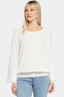 Dolman Sleeved Boatneck Sweater - Ivory -Nydj Apparel Shop MYCC4283 188 4
