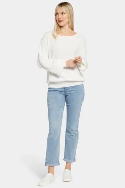 Dolman Sleeved Boatneck Sweater - Ivory -Nydj Apparel Shop MYCC4283 188 5