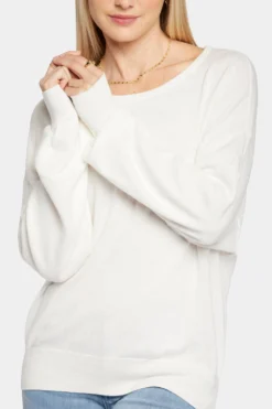 Dolman Sleeved Boatneck Sweater - Ivory -Nydj Apparel Shop MYCC4283 188 6