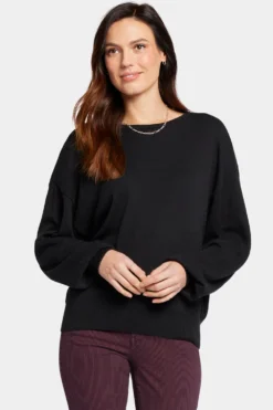 Dolman Sleeved Boatneck Sweater - Black 10 Dolman Sleeved Boatneck Sweater - Black -Nydj Apparel Shop MYCC4283 858 4