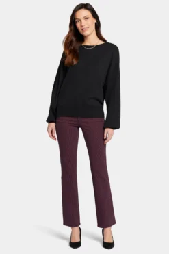 Dolman Sleeved Boatneck Sweater - Black 11 Dolman Sleeved Boatneck Sweater - Black -Nydj Apparel Shop MYCC4283 858 5