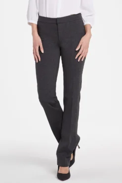 Slim Trouser Pants In Petite - Charcoal Heathered 8 Slim Trouser Pants In Petite - Charcoal Heathered -Nydj Apparel Shop P11Z2020 CHARH 3