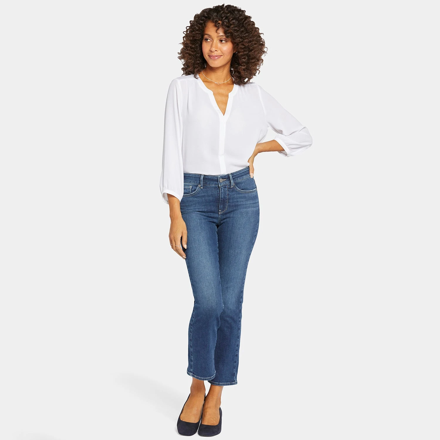 Marilyn Straight Ankle Jeans In Petite - Dimension 7 Marilyn Straight Ankle Jeans In Petite - Dimension - Image 7