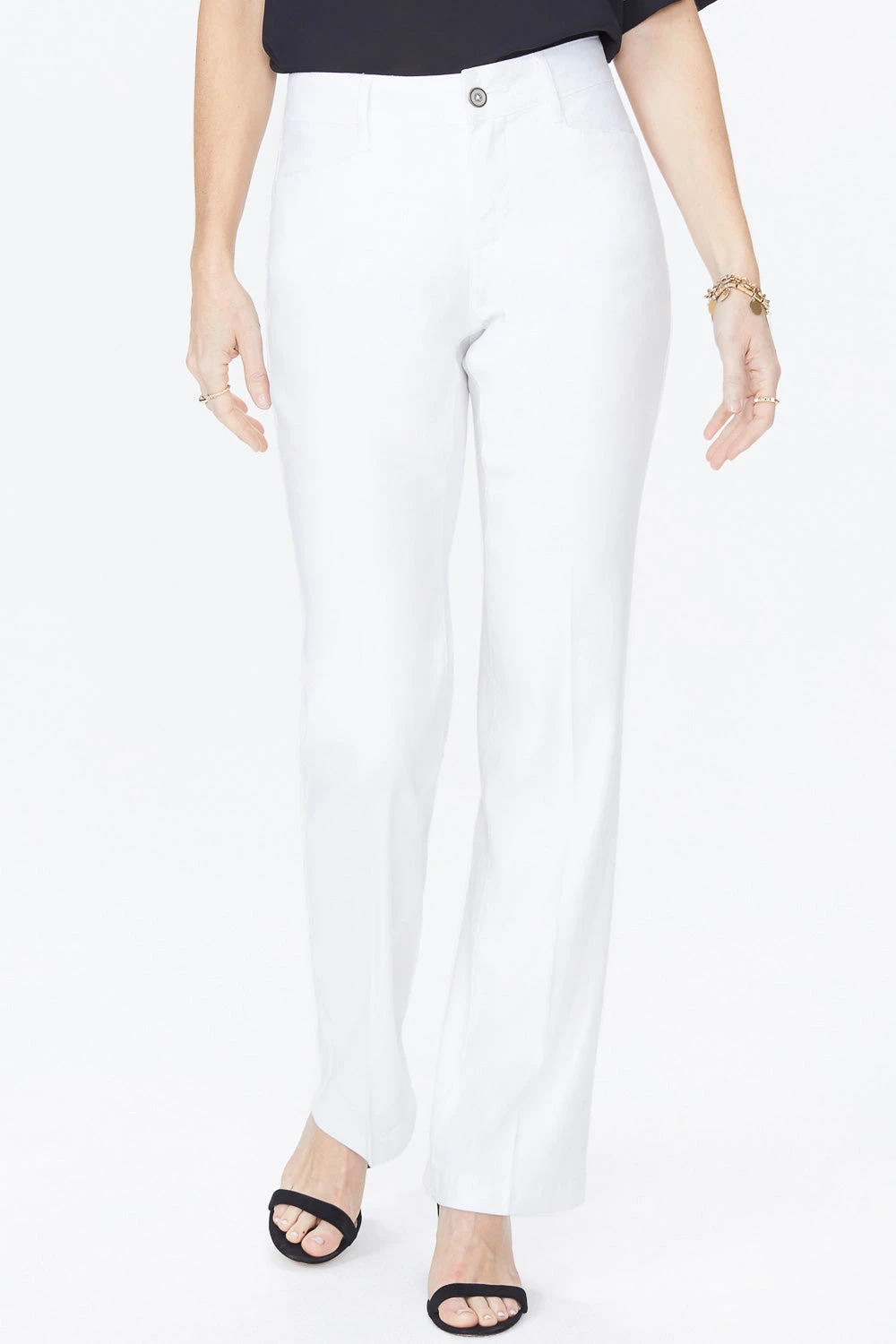 Trouser Pants In Petite - Optic White 2 Trouser Pants In Petite - Optic White - Image 2