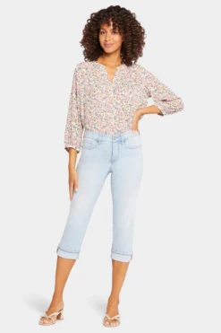 Marilyn Straight Crop Jeans In Petite - Brightside