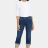 Marilyn Straight Crop Jeans In Petite - Cambridge